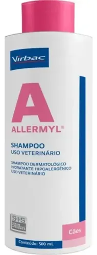 Frasco do Shampoo Dermatológico Hipoalergênico Neutro Virbac 500ml