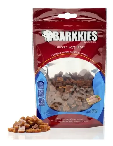Pacote Barkkies Chiken Soft Bites petisco natural para adestramento